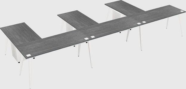 Modern l-shaped office desk