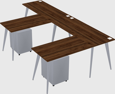 Modern l-shaped office desk