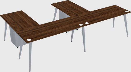 Modern l-shaped office desk