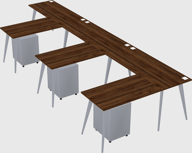 Modern l-shaped office desk