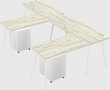 Modern l-shaped office desk