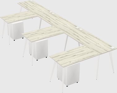 Modern l-shaped office desk