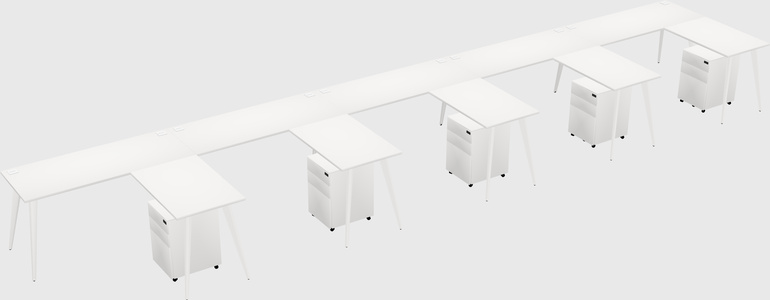 Modern L-shaped Office Desk