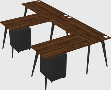 Modern l-shaped office desk