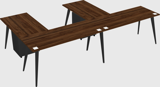 Modern l-shaped office desk