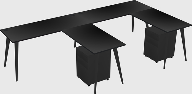 Modern L-shaped Office Desk