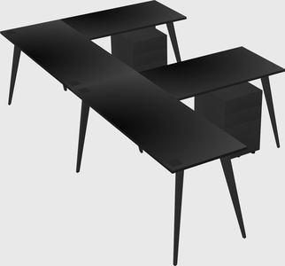 Modern l-shaped office desk