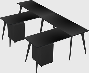 Modern l-shaped office desk