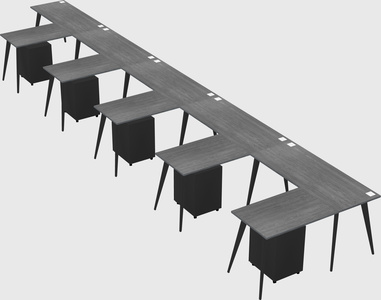 Modern l-shaped office desk