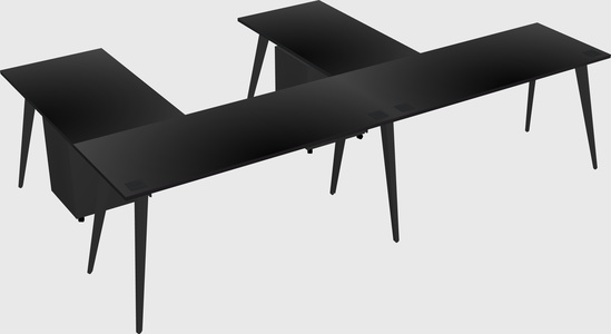 Modern l-shaped office desk