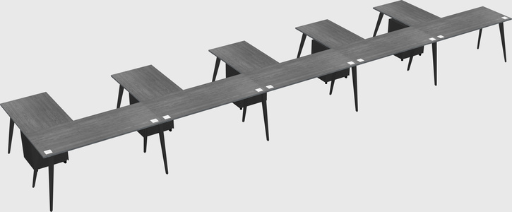 Modern l-shaped office desk