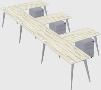Modern l-shaped office desk