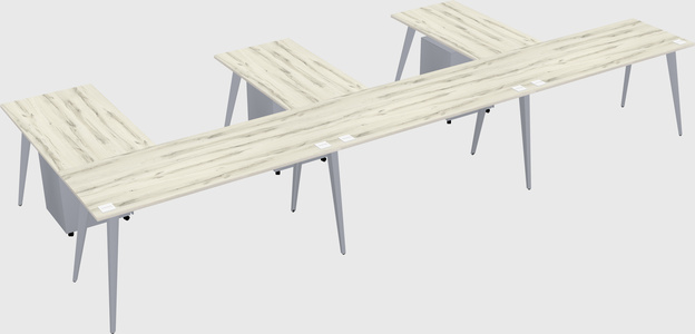 Modern l-shaped office desk