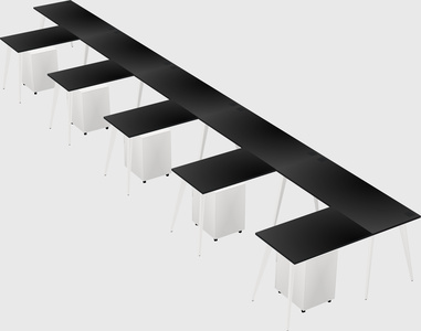 Modern l-shaped office desk