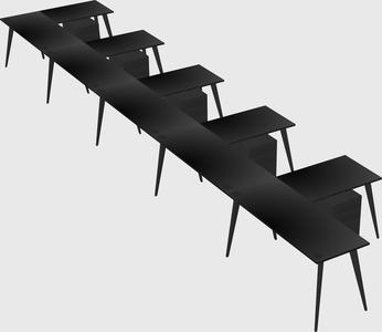 Modern l-shaped office desk