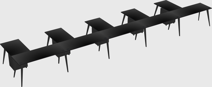 Modern l-shaped office desk