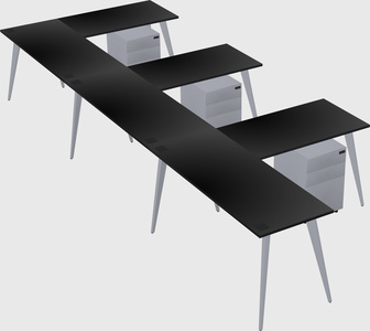 Modern l-shaped office desk