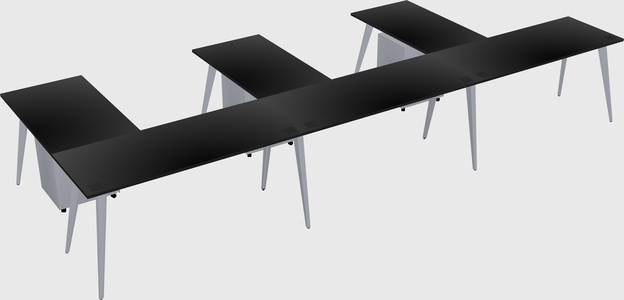 Modern l-shaped office desk