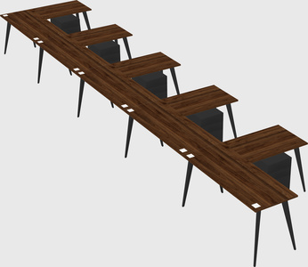 Modern l-shaped office desk