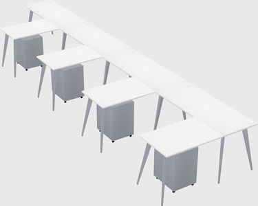 Modern l-shaped office desk