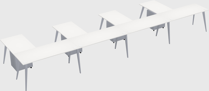 Modern l-shaped office desk