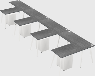Modern l-shaped office desk