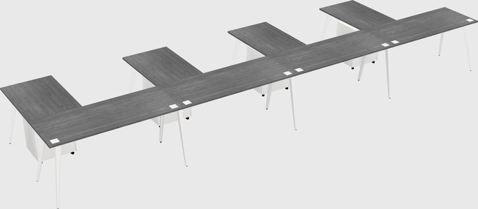 Modern l-shaped office desk