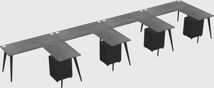 Modern L-shaped Office Desk