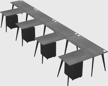 Modern l-shaped office desk