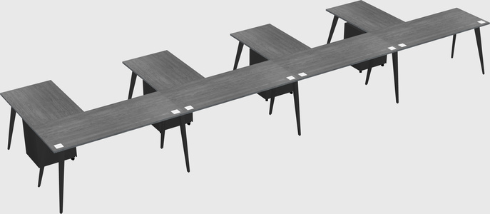 Modern l-shaped office desk
