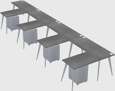 Modern l-shaped office desk