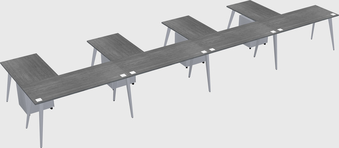 Modern l-shaped office desk