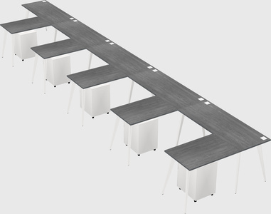 Modern l-shaped office desk