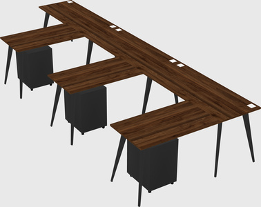 Modern l-shaped office desk