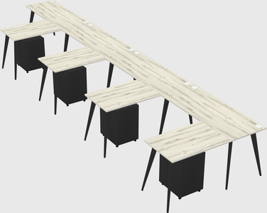 Modern l-shaped office desk