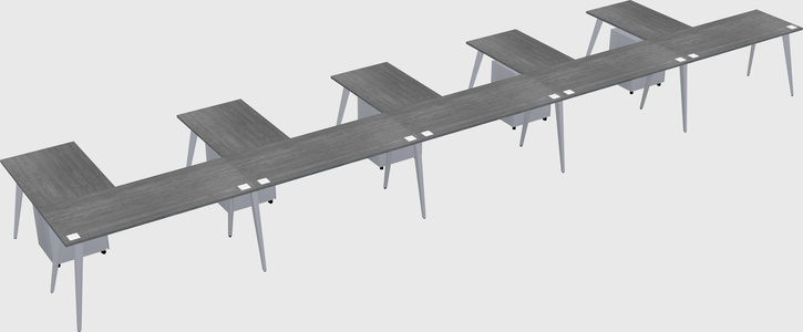 Modern l-shaped office desk