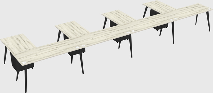 Modern l-shaped office desk