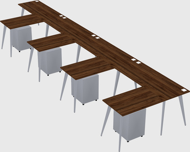 Modern l-shaped office desk