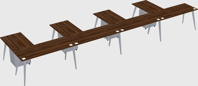 Modern l-shaped office desk