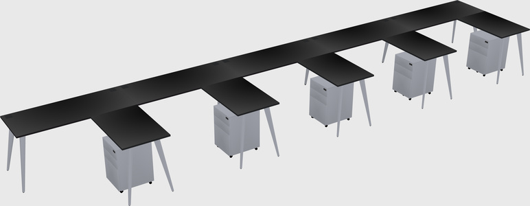 Modern L-shaped Office Desk
