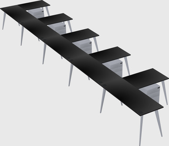 Modern l-shaped office desk