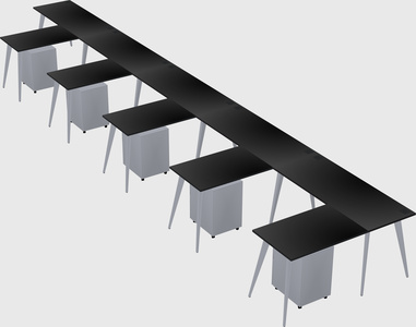 Modern l-shaped office desk