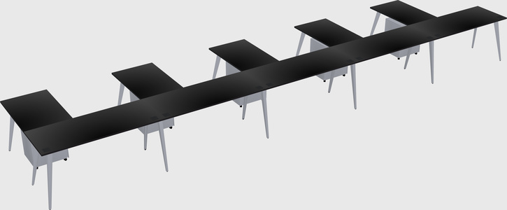 Modern l-shaped office desk