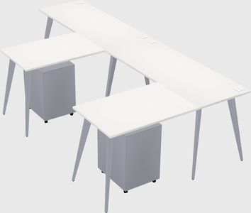 Modern l-shaped office desk