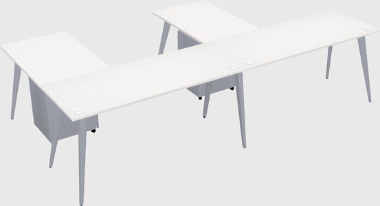Modern l-shaped office desk