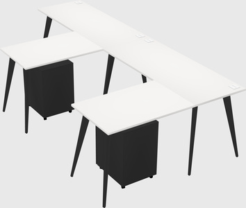 Modern l-shaped office desk