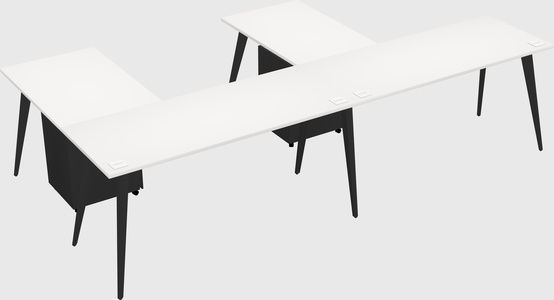 Modern l-shaped office desk