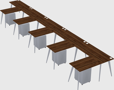 Modern l-shaped office desk