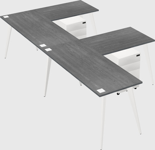 Modern l-shaped office desk