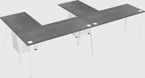 Modern l-shaped office desk